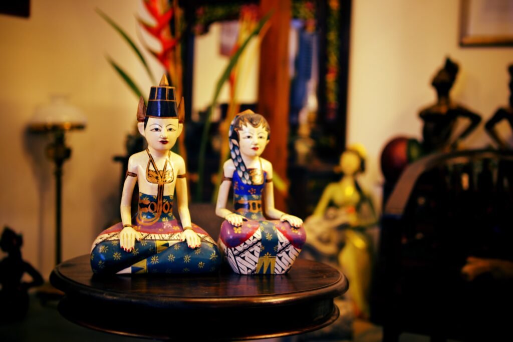 A pair of Loro Blonyo statues. Wedding couple